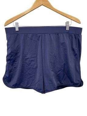 Jinxueer Swim Shorts Size 16 Elastic Waist Pull On Navy Blue Summer Beach NEW